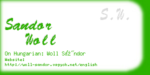 sandor woll business card